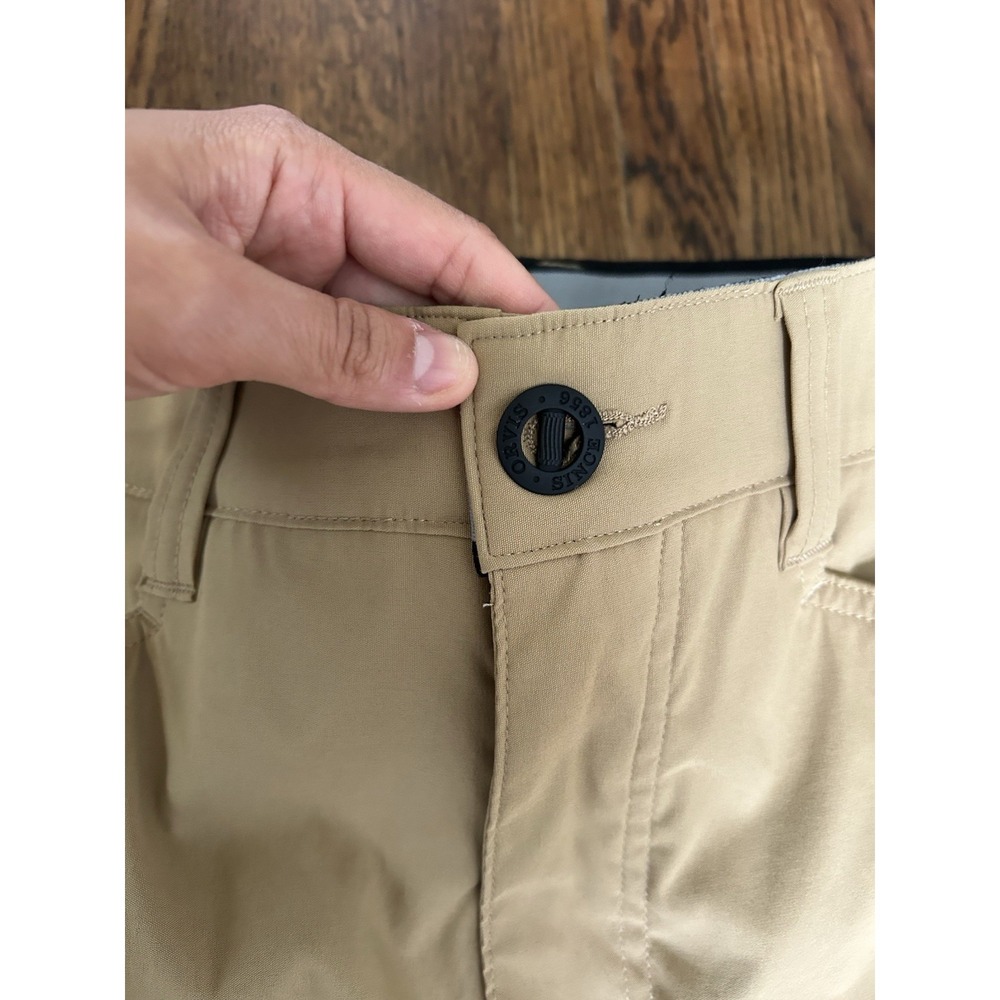 Orvis All-Weather Comfort Men's Beige Stretch Water Repellent Pants 34x29 - Picture 4 of 10